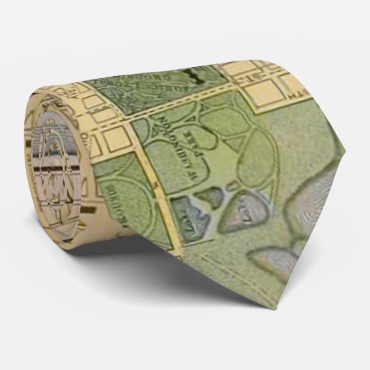  Kaart van Washington D.C. (1905) Stropdas (Opgerold)