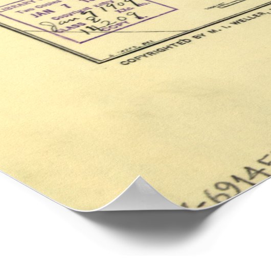 Kaart van Washington D.C. (1909) Poster (Hoek)