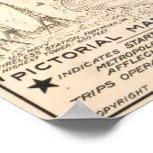  Kaart van Washington D.C. (1914) Poster (Hoek)