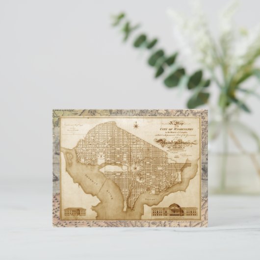  kaart van Washington D.C. (ca. 1818) (Staand voorkant)