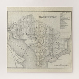kaart van Washington DC (1866) Legpuzzel