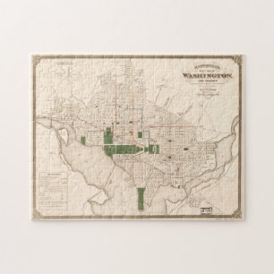 kaart van Washington DC (1876) Legpuzzel