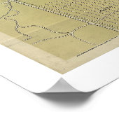 Kaart van Washington DC en de Mall 1917 Poster (Hoek)