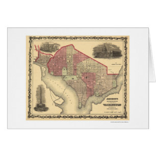 Kaart van Washington DC en Georgetown 1862