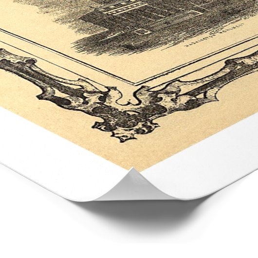 Kaart van Washington DC en Georgetown 1862 Poster (Hoek)