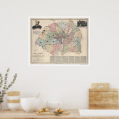 Kaart van Washington DC-onderzeeërs door Clements Poster (Keuken)