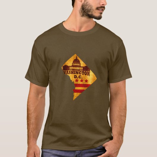Kaart van Washington DC T-shirt (Voorkant)