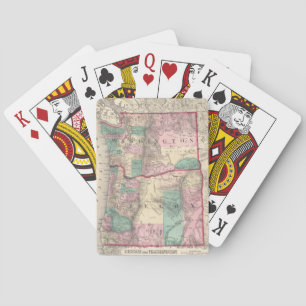 kaart van Washington en Oregon (1875)