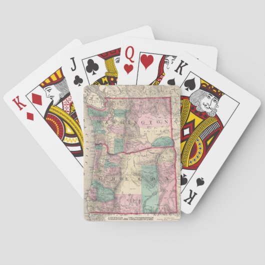  kaart van Washington en Oregon (1875) (Achterkant)