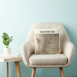 kaart van Washington Pillow Kussen