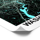Kaart van Washington Poster (Hoek)
