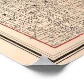  kaart van Wayne County MI (1915) Poster (Hoek)