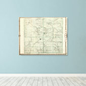 Kaart van Wayne County, staat Iowa Canvas Afdruk (Insitu (Houten vloer))