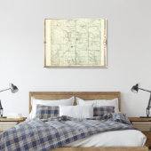 Kaart van Wayne County, staat Iowa Canvas Afdruk (Insitu (Slaapkamer))