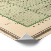 Kaart van Webster County, staat Iowa Poster (Hoek)