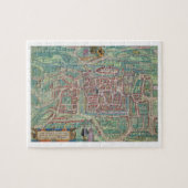 Kaart van Weimar, van "Civitates Orbis Terrarum" d Legpuzzel (Horizontaal)