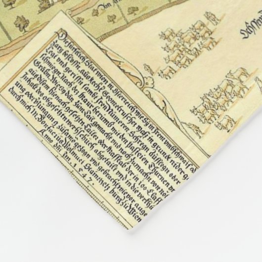 kaart van Wenen (1547) Fleece Deken (Hoek)