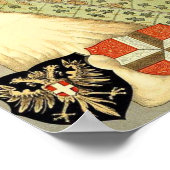  kaart van Wenen (1547) Poster (Hoek)