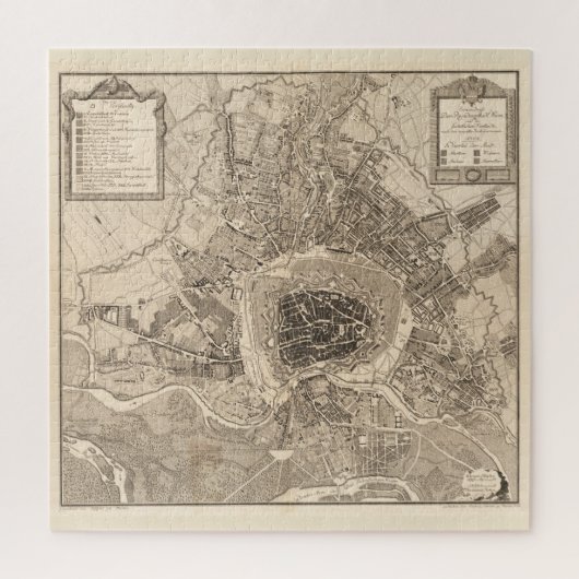  kaart van Wenen (1783) Legpuzzel (Verticaal)