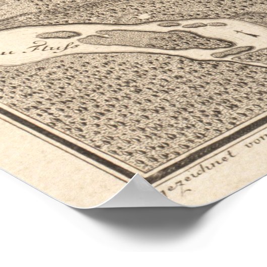  kaart van Wenen (1783) Poster (Hoek)