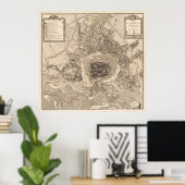  kaart van Wenen (1783) Poster (Thuiskantoor)