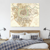  kaart van Wenen (1833) Canvas Afdruk (Insitu (Slaapkamer))