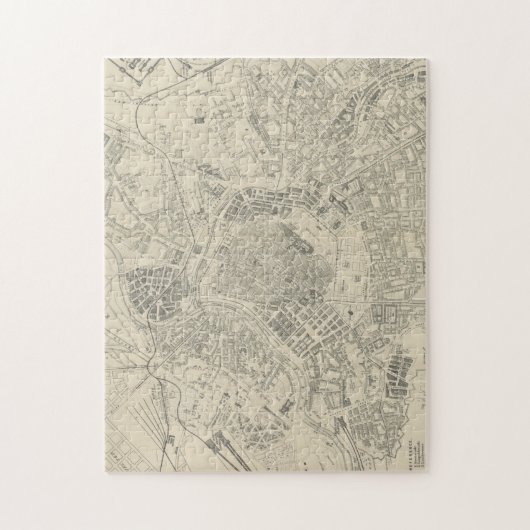  kaart van Wenen (1877) Legpuzzel (Verticaal)