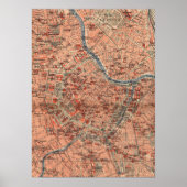 kaart van Wenen (1920) Poster (Voorkant)