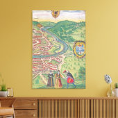 Kaart van Wenen Canvas Afdruk (Insitu (Woonkamer))