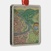 Kaart van Wenen Metalen Ornament (Rechts)