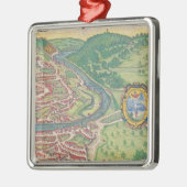 Kaart van Wenen Metalen Ornament (Links)