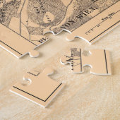  kaart van Wenen Oostenrijk (1907) Legpuzzel (Zijkant)