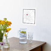 Kaart van Wenen, Oostenrijk Modern Elegant Classy  Folie Afdrukken (Laag (Keuken))