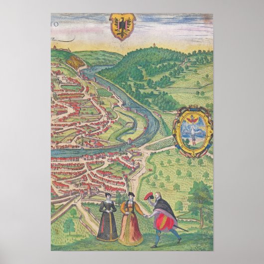 Kaart van Wenen Poster (Voorkant)