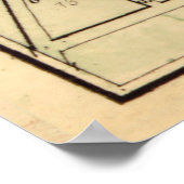  kaart van Wenen VA (1878) Poster (Hoek)