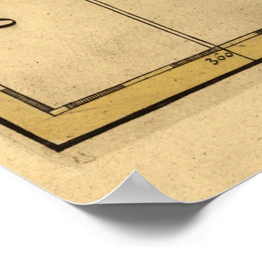  kaart van West-Afrika (1742) Poster (Hoek)