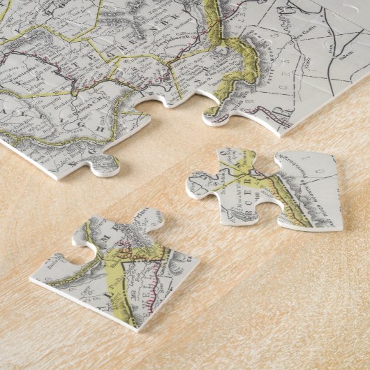 kaart van West-Virginia (1889) Legpuzzel (Zijkant)