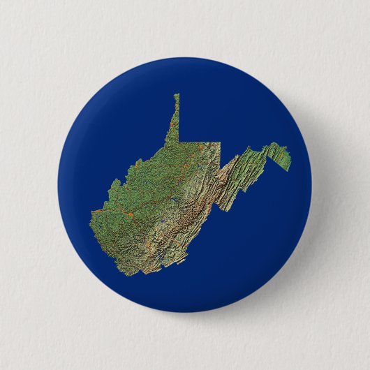 Kaart van West Virginia Button (Voorkant)