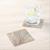 Kaart van Westchester County, New York Kartonnen Onderzetters (Insitu)