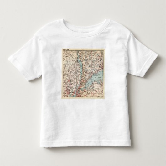 Kaart van Westchester County, New York Kinder Shirts (Voorkant)