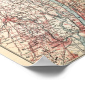 Kaart van Westchester County, New York Poster (Hoek)