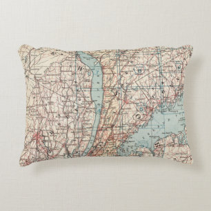 Kaart van Westchester Provincie, New York Decoratief Kussen