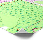 kaart van Western Orlando Florida (1956) Poster (Hoek)