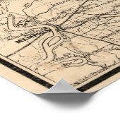  kaart van Western Tennessee (1865) Poster (Hoek)