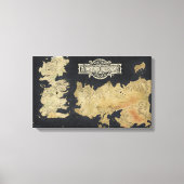 Kaart van Westeros Canvas Afdruk (Voorkant)