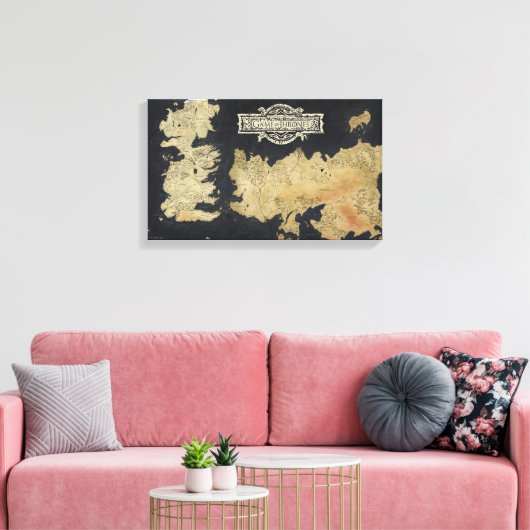 Kaart van Westeros Canvas Afdruk (Insitu (Woonkamer))