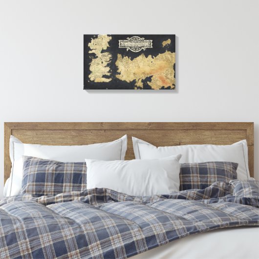 Kaart van Westeros Canvas Afdruk (Insitu (Slaapkamer))