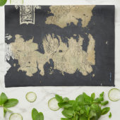 Kaart van Westeros Theedoek (Gevouwen)