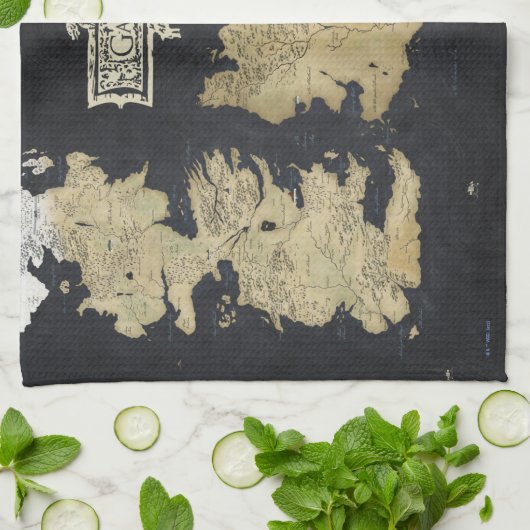 Kaart van Westeros Theedoek (Gevouwen)
