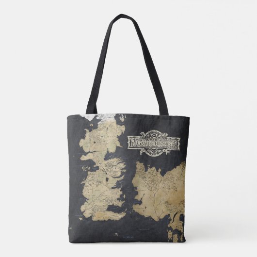 Kaart van Westeros Tote Bag (Achterkant)